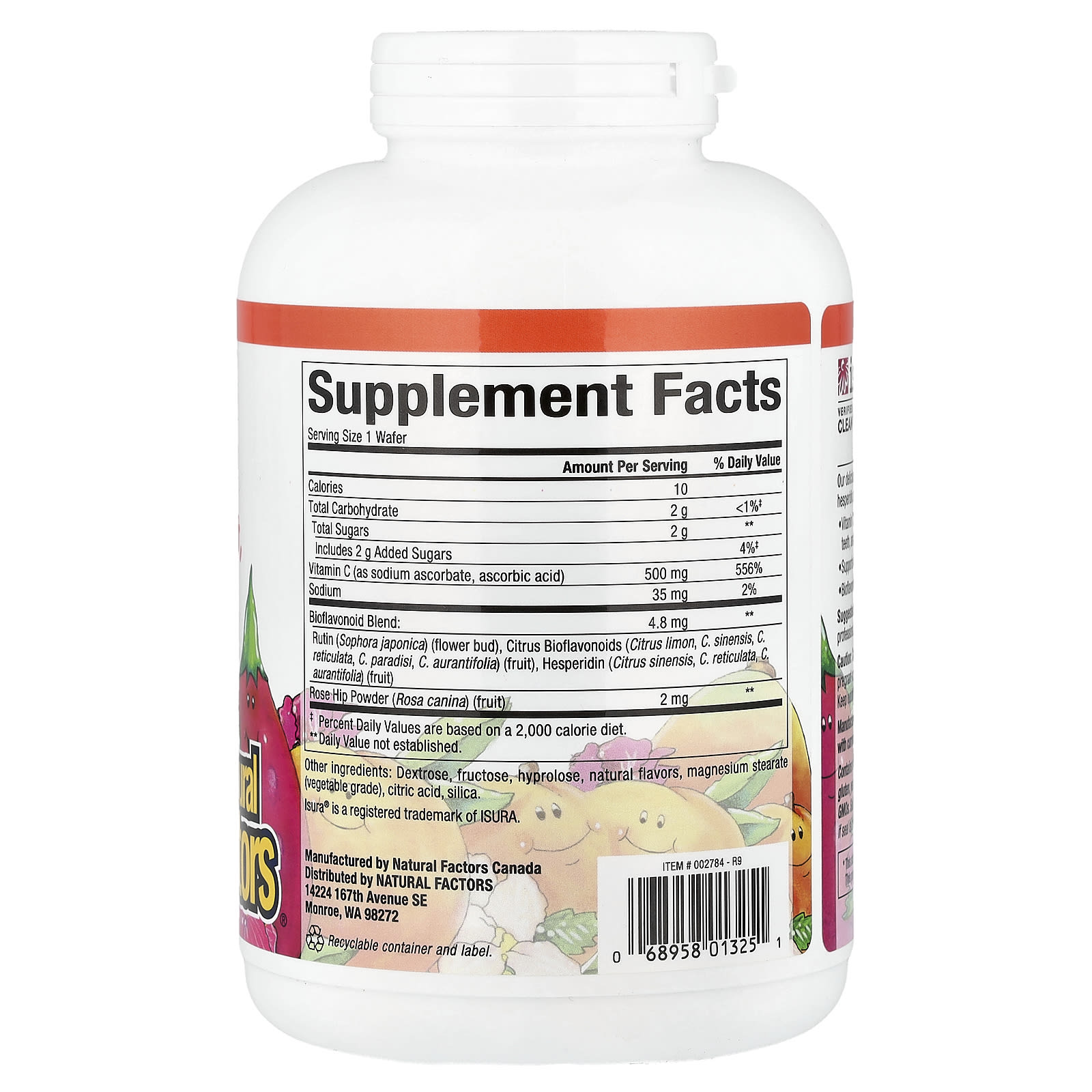 Natural Factors Vitamin C, Peach, Passionfruit and Mango – Fruit-Flavor Chew – 500 mg — photo 2 sur 2