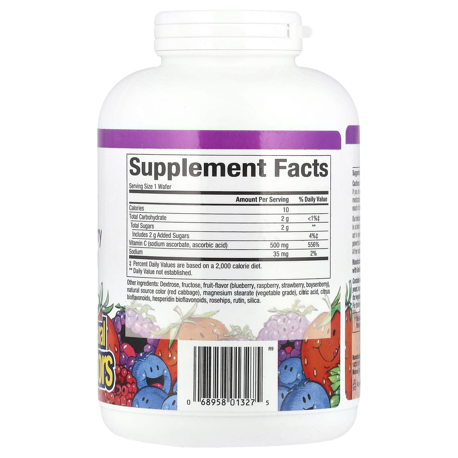 Natural Factors Fruit-Flavor Chew Vitamin C, Blueberry, Raspberry and Boysenberry – Fruit-Flavor Chew Vitamin C – 500 mg — photo 2 sur 2