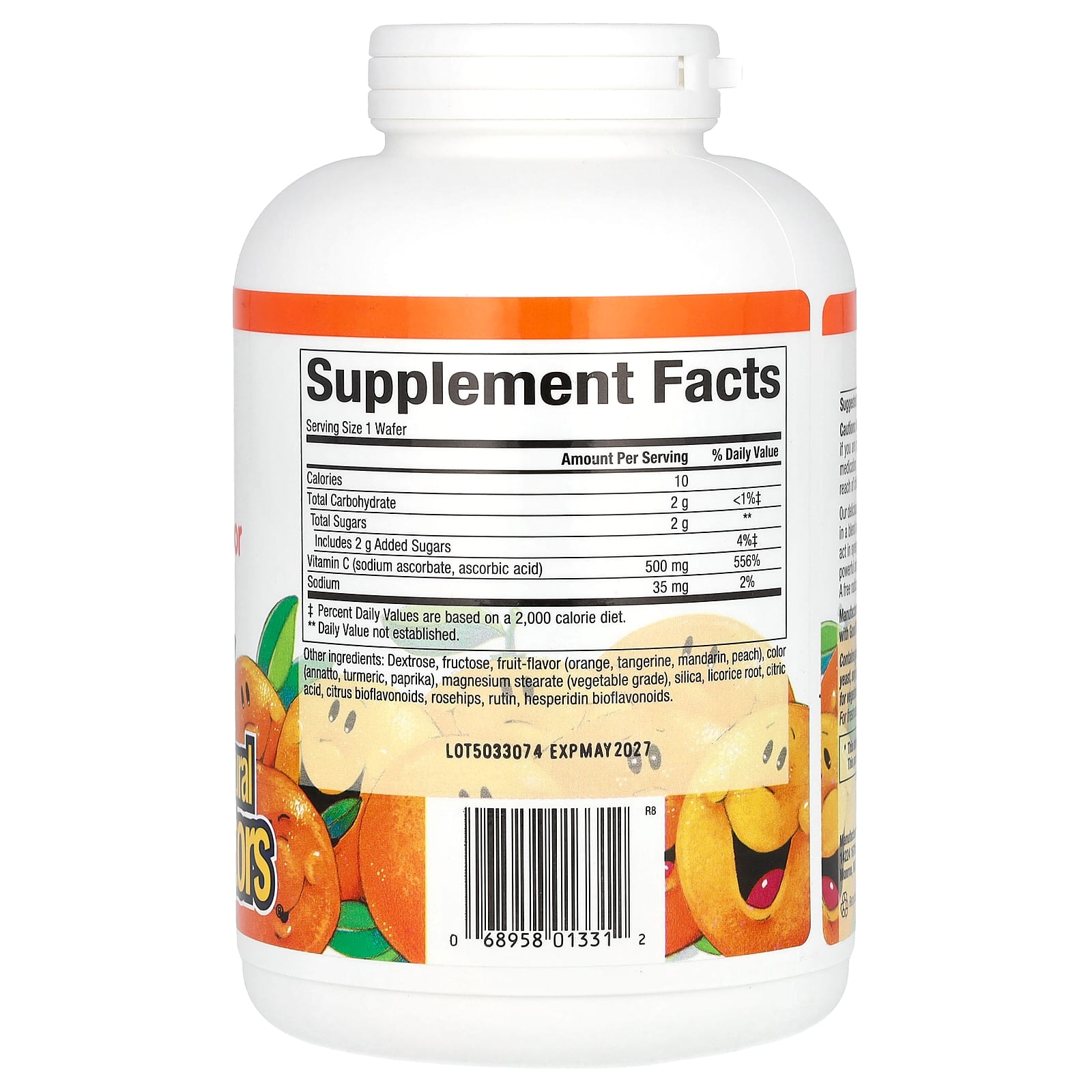 Natural Factors Vitamin C Fruit-Flavor Chew, Tangy Orange – Vitamin C Fruit-Flavor Chew – 500 mg — photo 2 sur 2