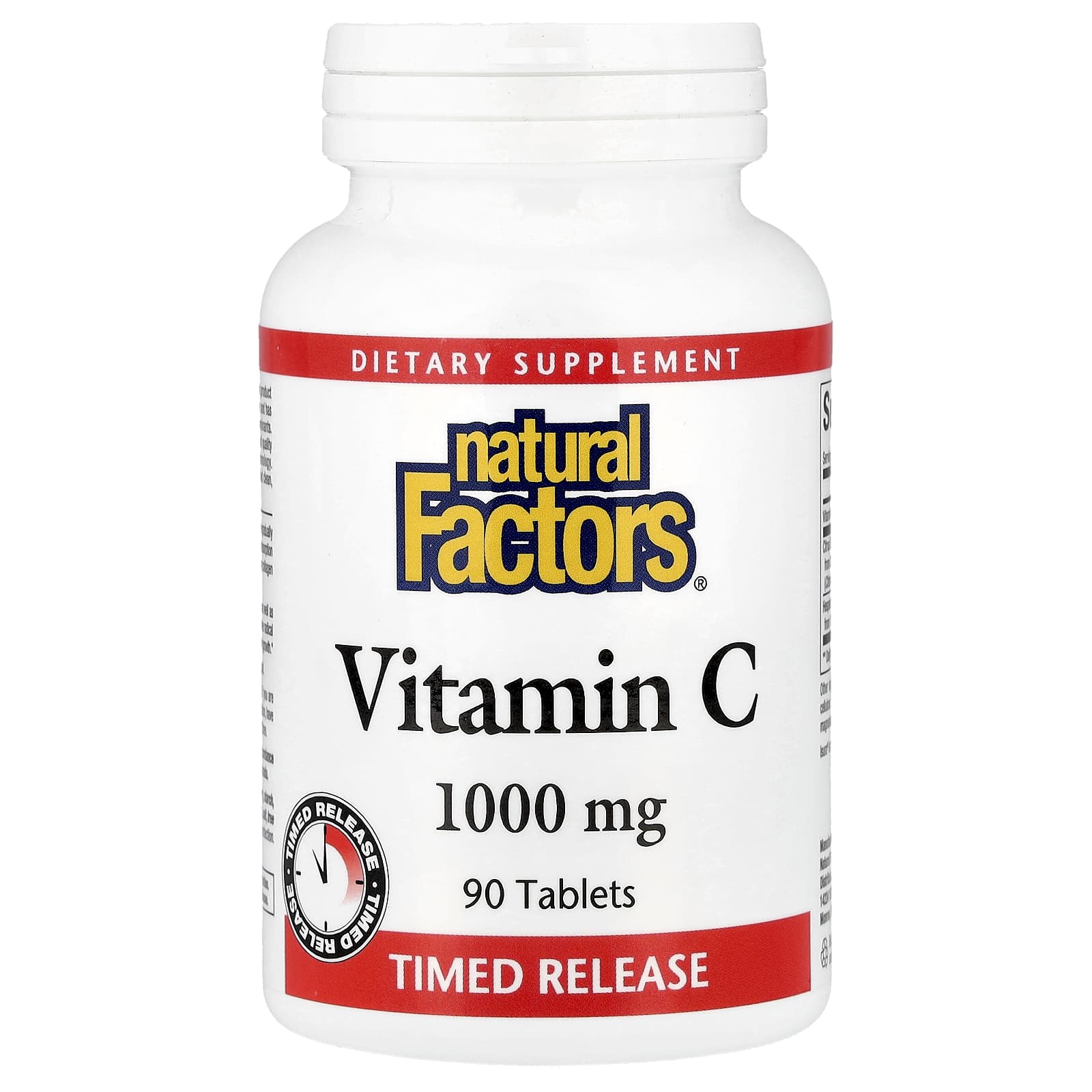 Natural Factors Vitamin C, Time Release – 90 comprimés — Tunisie