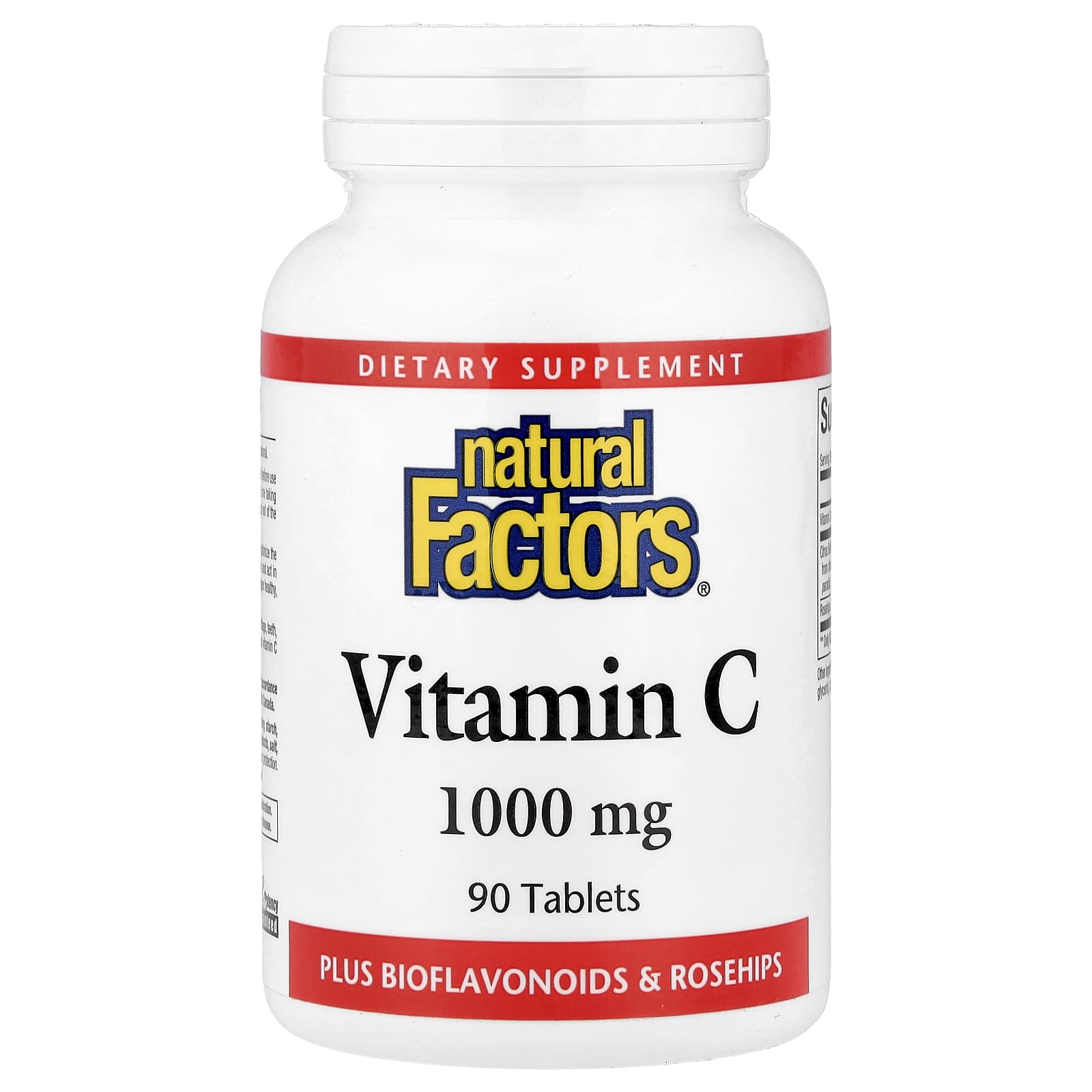 Natural Factors Vitamin C, Plus Bioflavonoids & Rosehips – 90 comprimés — Tunisie