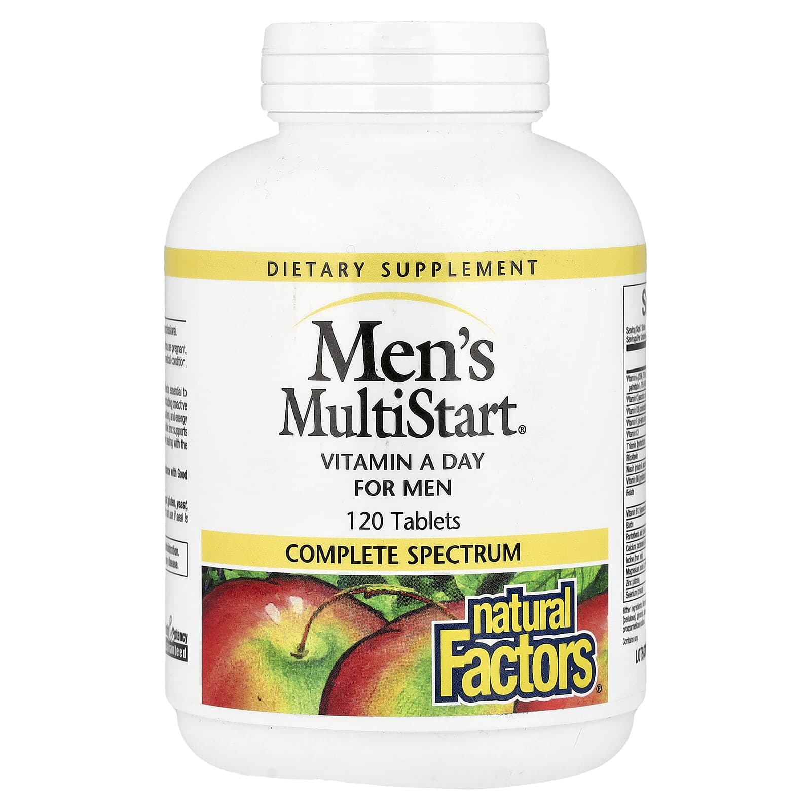 Natural Factors Men's MultiStart, Vitamin A Day For Men – 120 comprimés — Tunisie