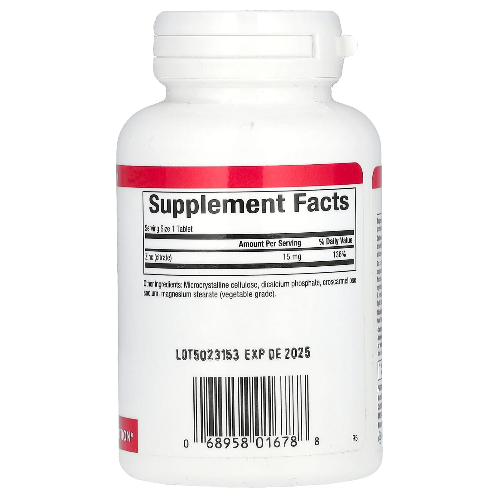 Natural Factors Zinc Citrate – 15 mg – 90 comprimés — photo 2 sur 2
