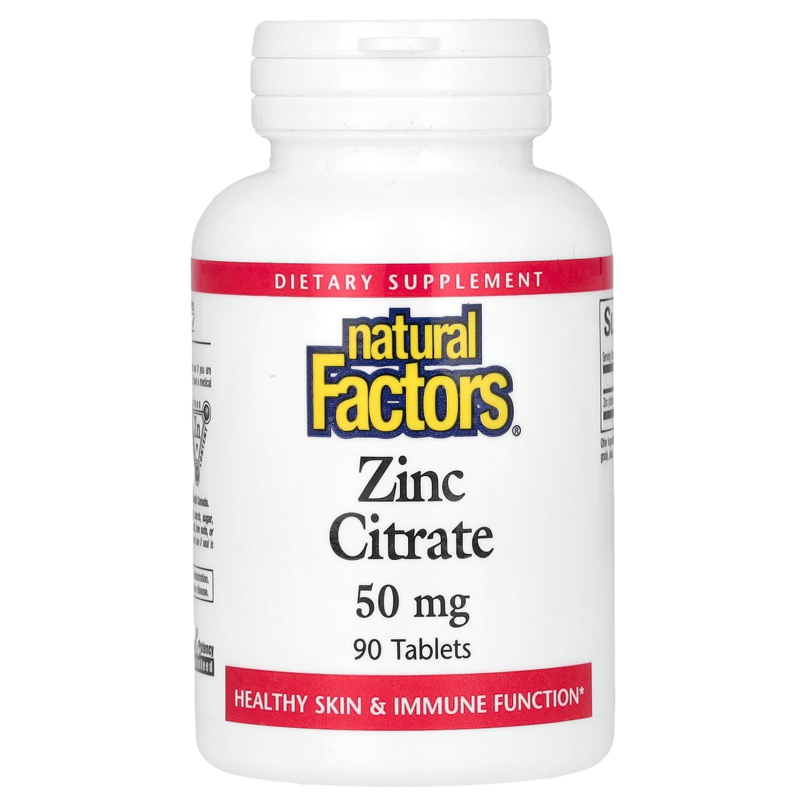 Natural Factors Zinc Citrate – 50 mg – 90 comprimés — Tunisie