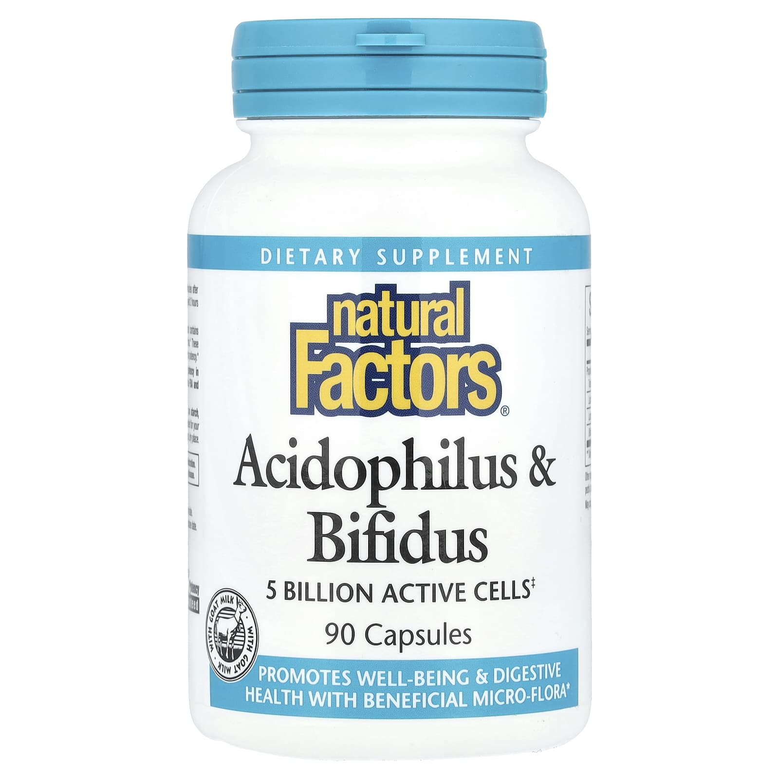 Natural Factors Acidophilus & Bifidus – 90 gélules — Tunisie