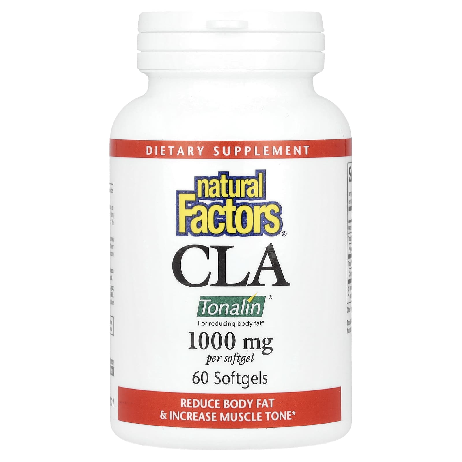 Natural Factors CLA – 60 capsules molles — Tunisie