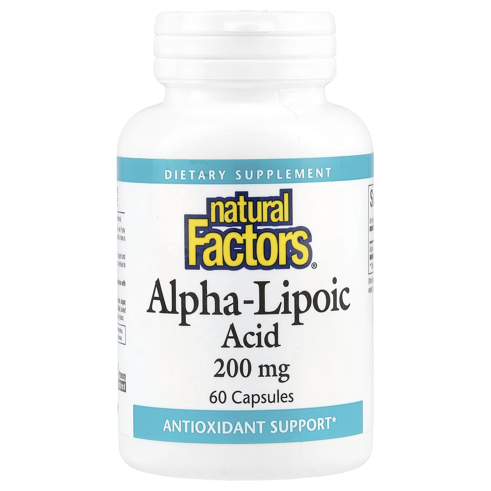 Natural Factors Alpha-Lipoic Acid – 200 mg – 60 gélules — Tunisie