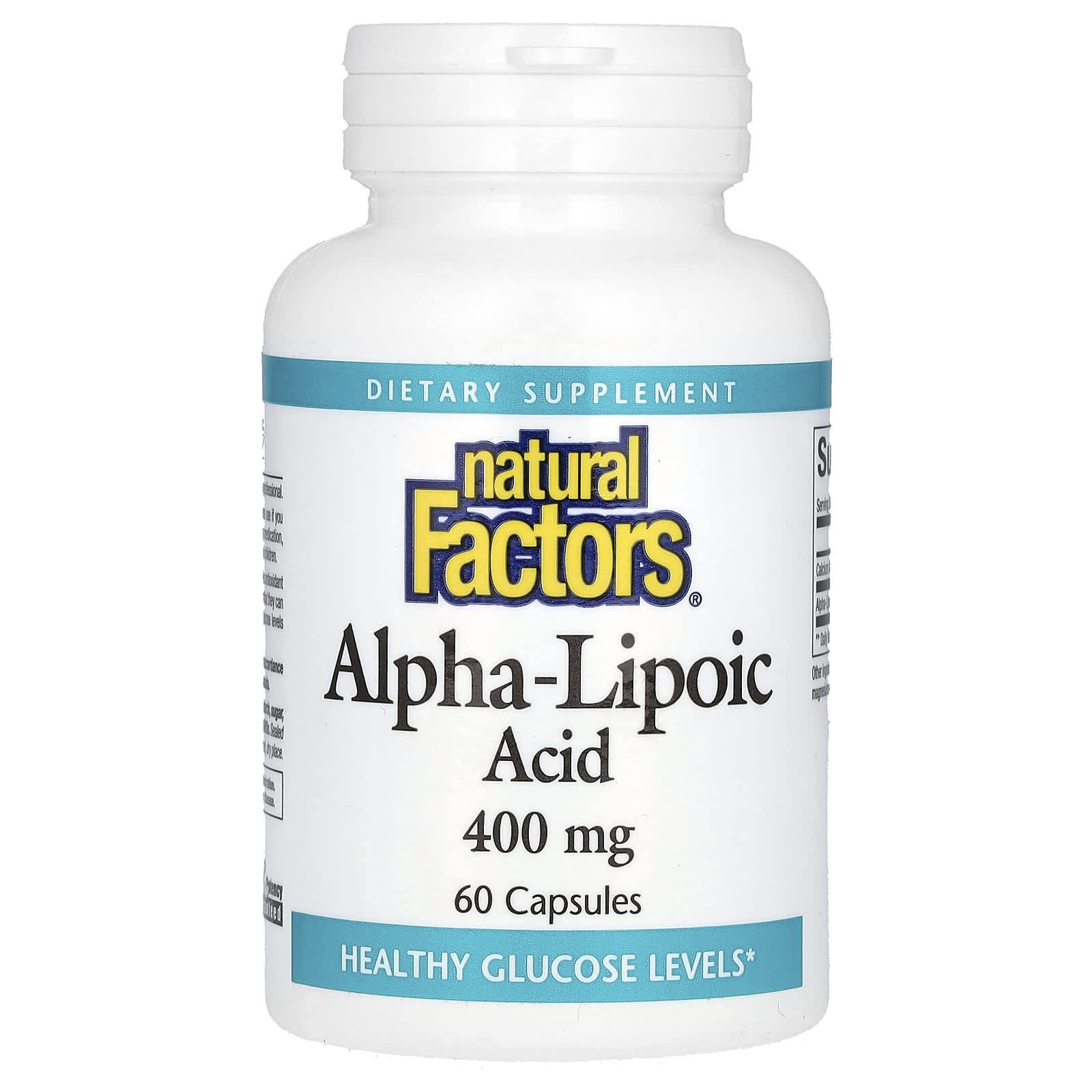 Natural Factors Alpha-Lipoic Acid – 400 mg – 60 gélules — Tunisie
