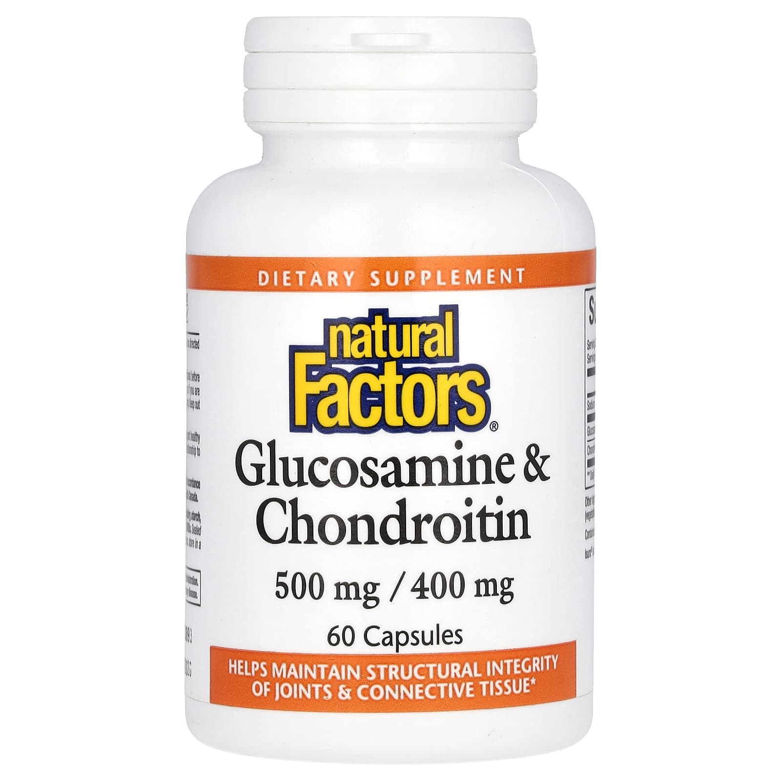 Natural Factors Glucosamine & Chondroitin – 60 gélules — Tunisie