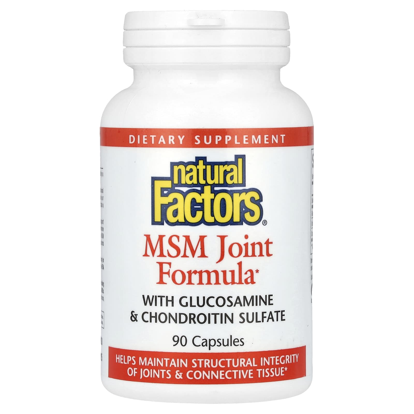 Natural Factors MSM Joint Formula with Glucosamine & Chondroitin Sulfate – 90 gélules — Tunisie