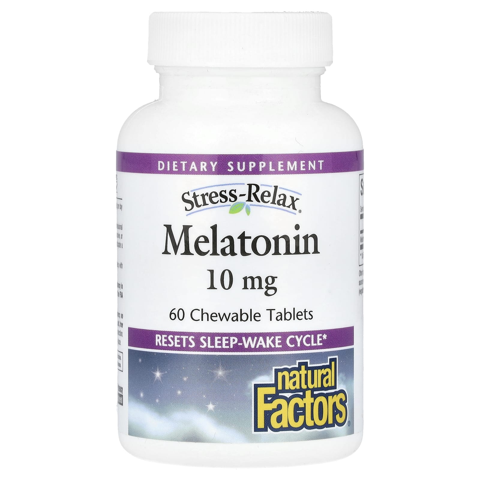 Natural Factors Stress-Relax, Melatonin – 10 mg — Tunisie