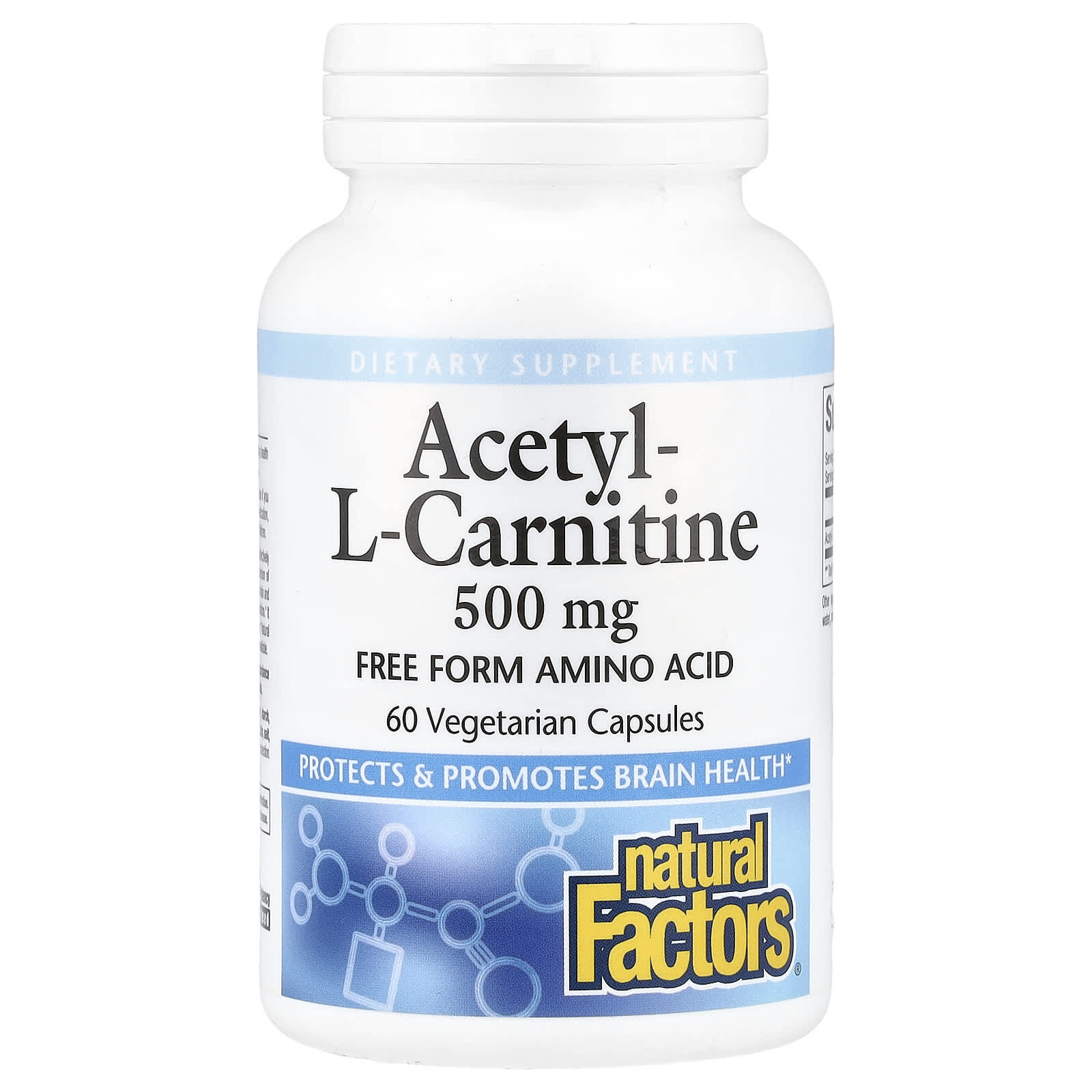 Natural Factors Acetyl-L-Carnitine – 60 gélules végétales — Tunisie