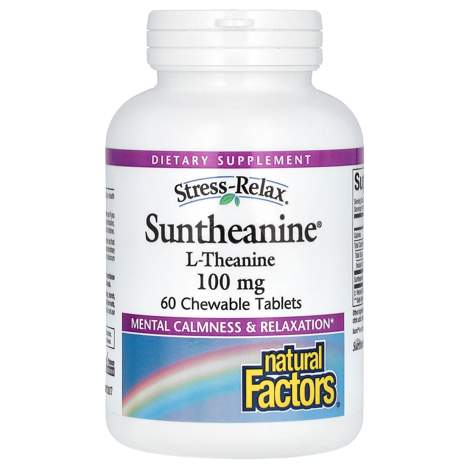 Natural Factors Stress-Relax, Suntheanine, L-Theanine – 100 mg — Tunisie