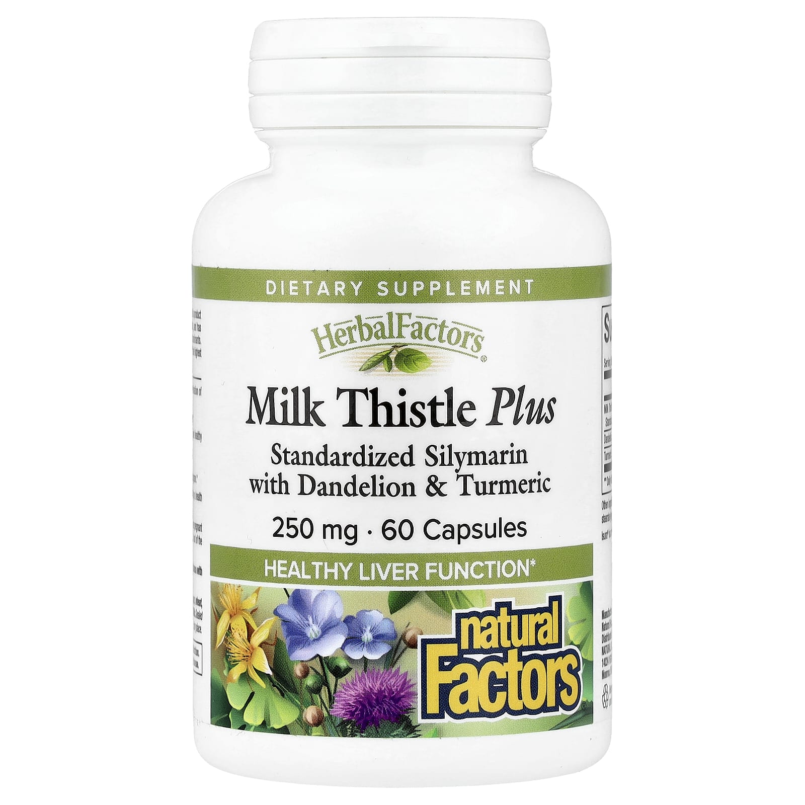 Natural Factors Herbal Factors, Milk Thistle Plus – 60 gélules — Tunisie