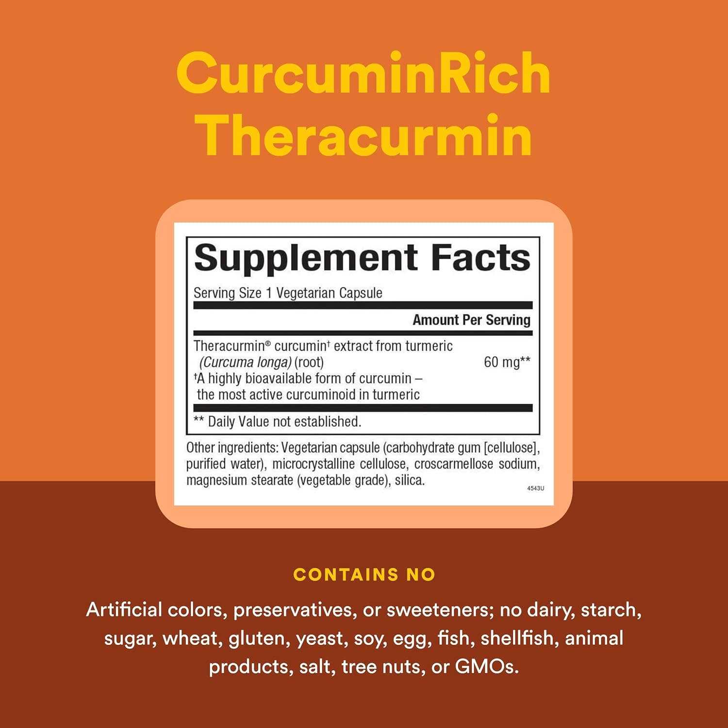 Natural Factors CurcuminRich, Theracurmin – 60 mg – 60 gélules végétales — étiquette 2