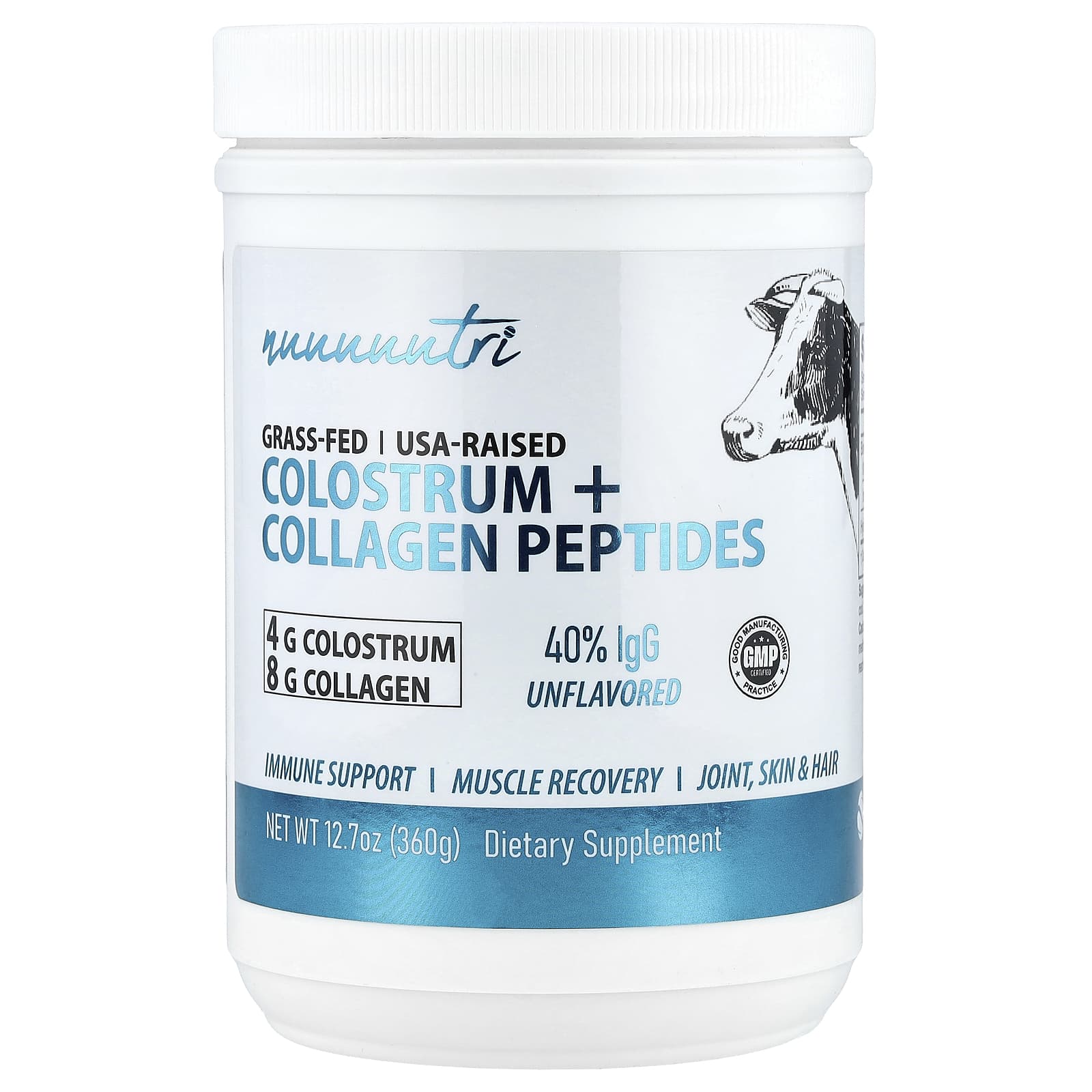 Nutri Colostrum + Collagen Peptides – Sans arôme – 360 g — Tunisie