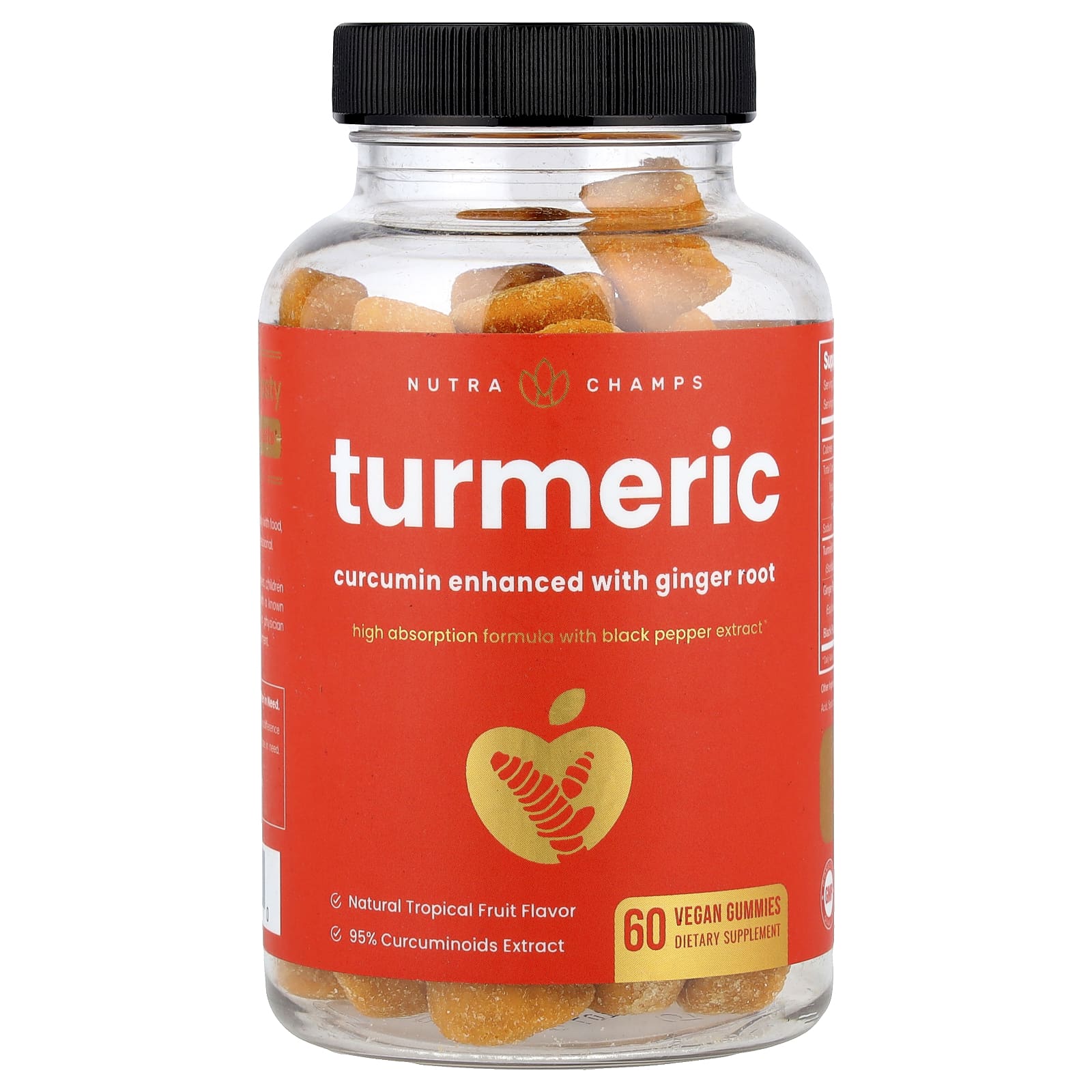 NutraChamps Turmeric Gummies, 60 Vegan Gummies – Natural Tropical Fruit — Tunisie