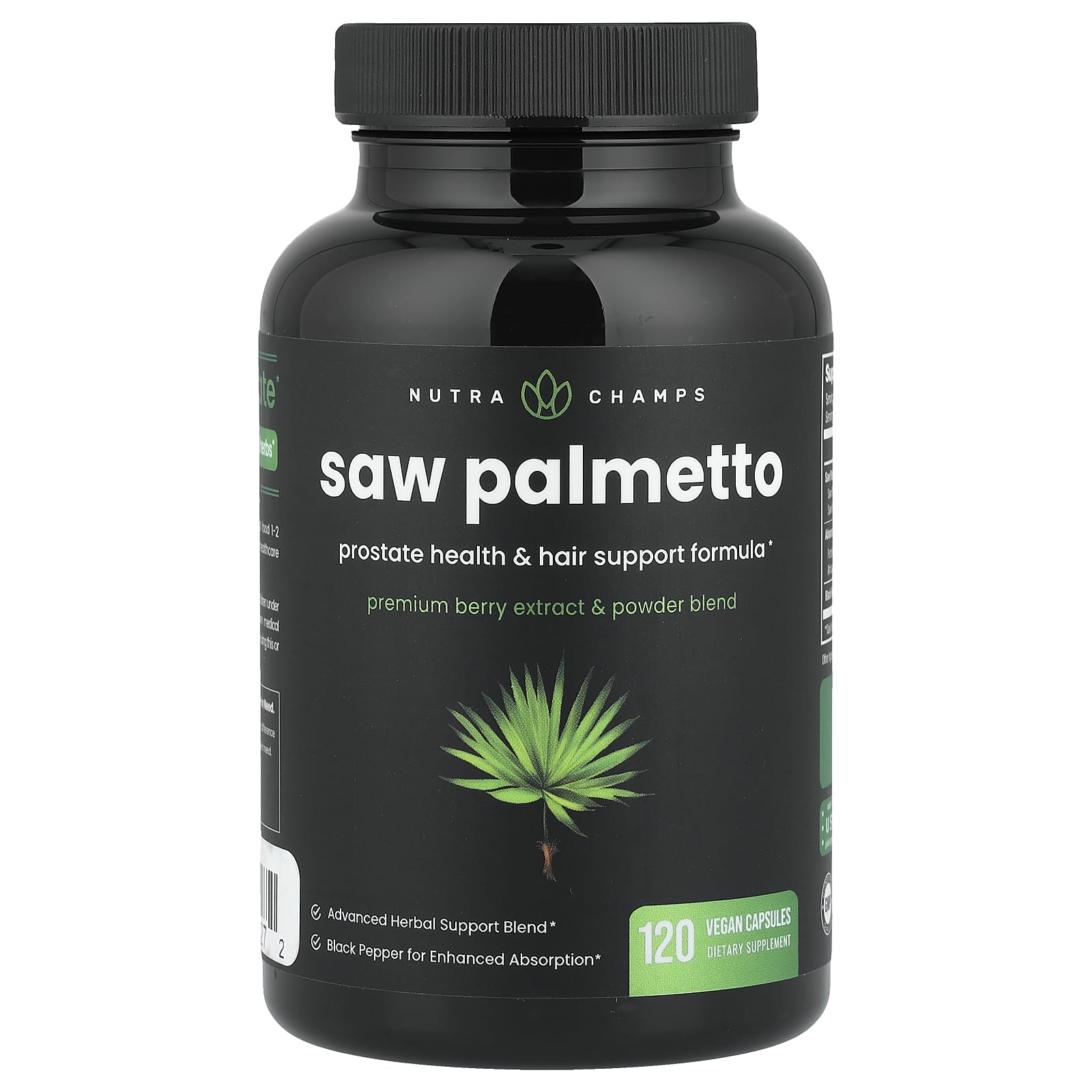 NutraChamps Saw Palmetto – 120 gélules véganes — Tunisie