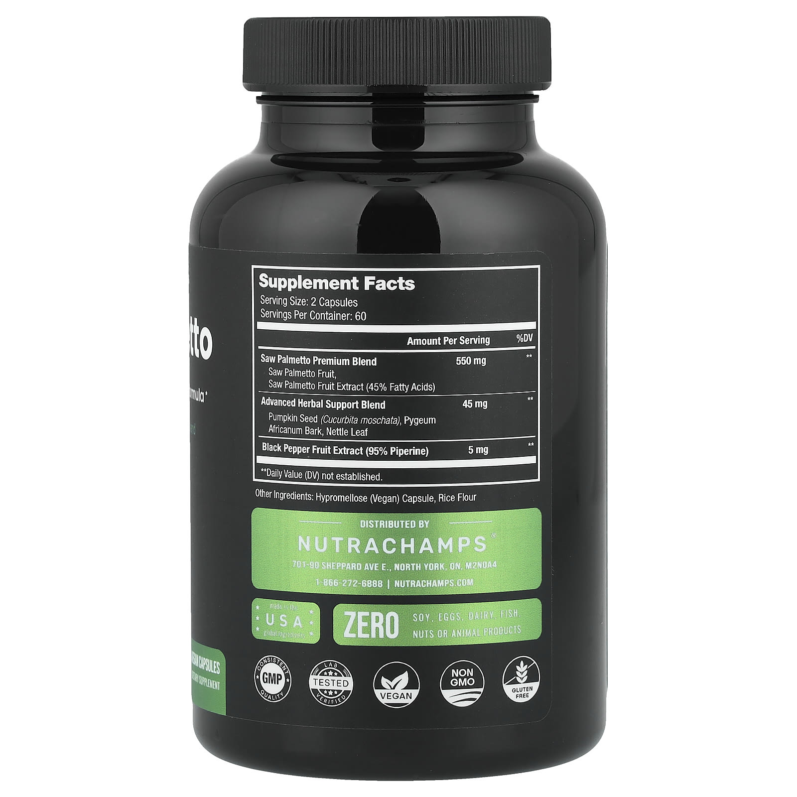 NutraChamps Saw Palmetto – 120 gélules véganes — photo 2 sur 2