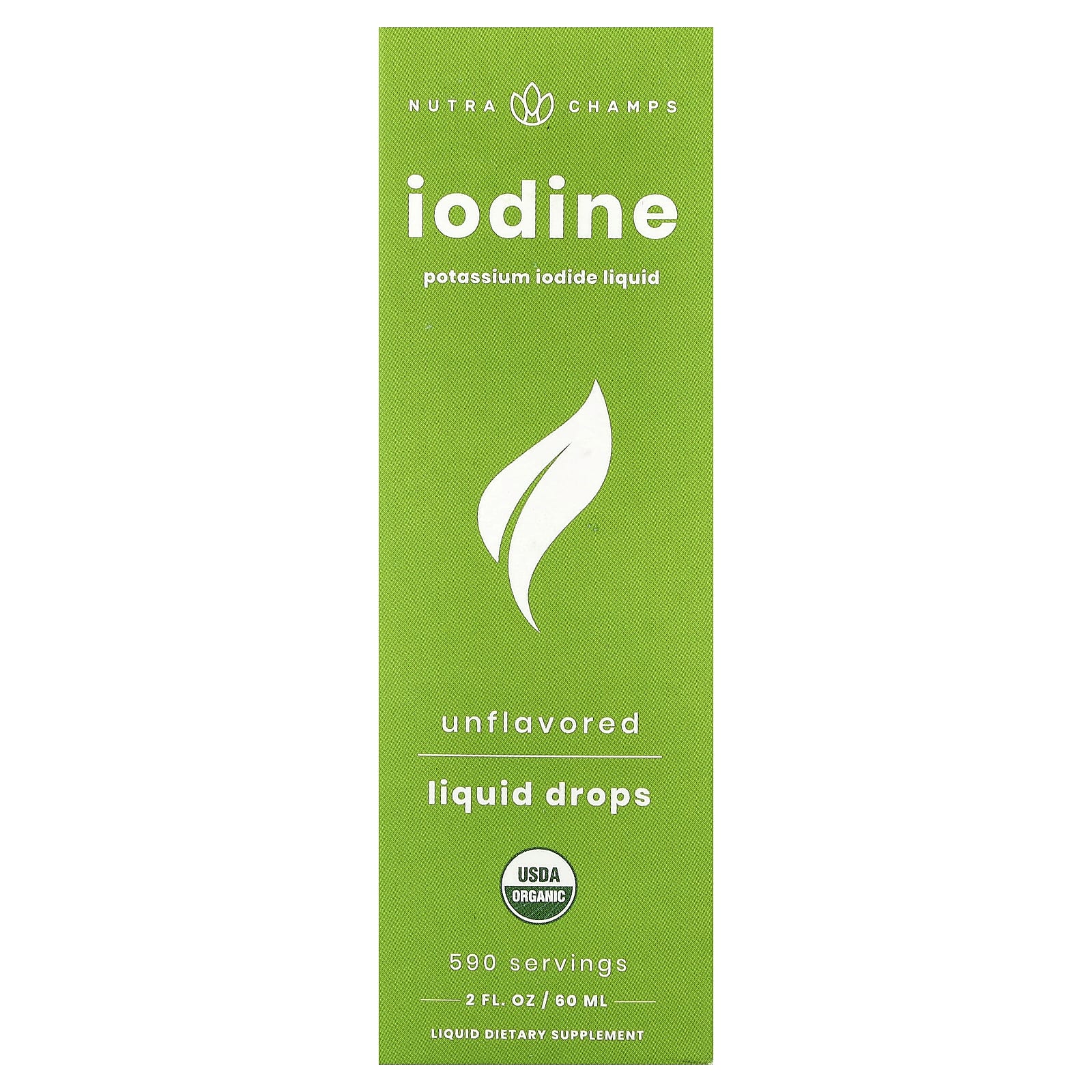 NutraChamps Iodine Liquid Drops – Sans arôme – 60 ml — Tunisie
