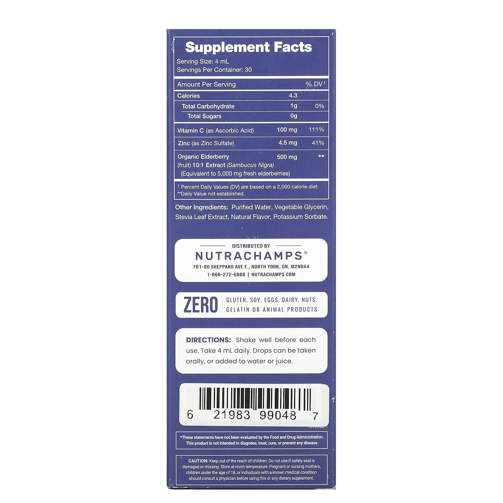 NutraChamps Elderberry+, Enhanced with Vitamin C & Zinc, Natural Berry – Elderberry+ – 120 ml — photo 2 sur 2