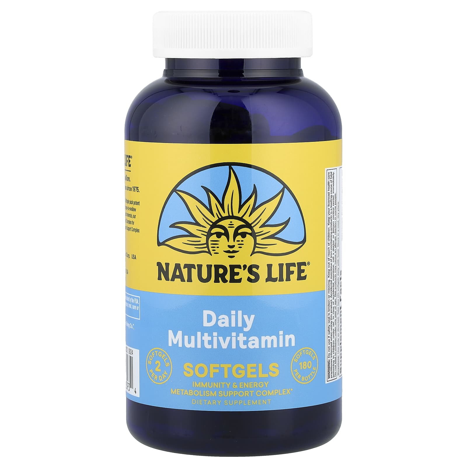 Nature's Life Daily Multivitamin Softgels – 180 capsules molles — Tunisie