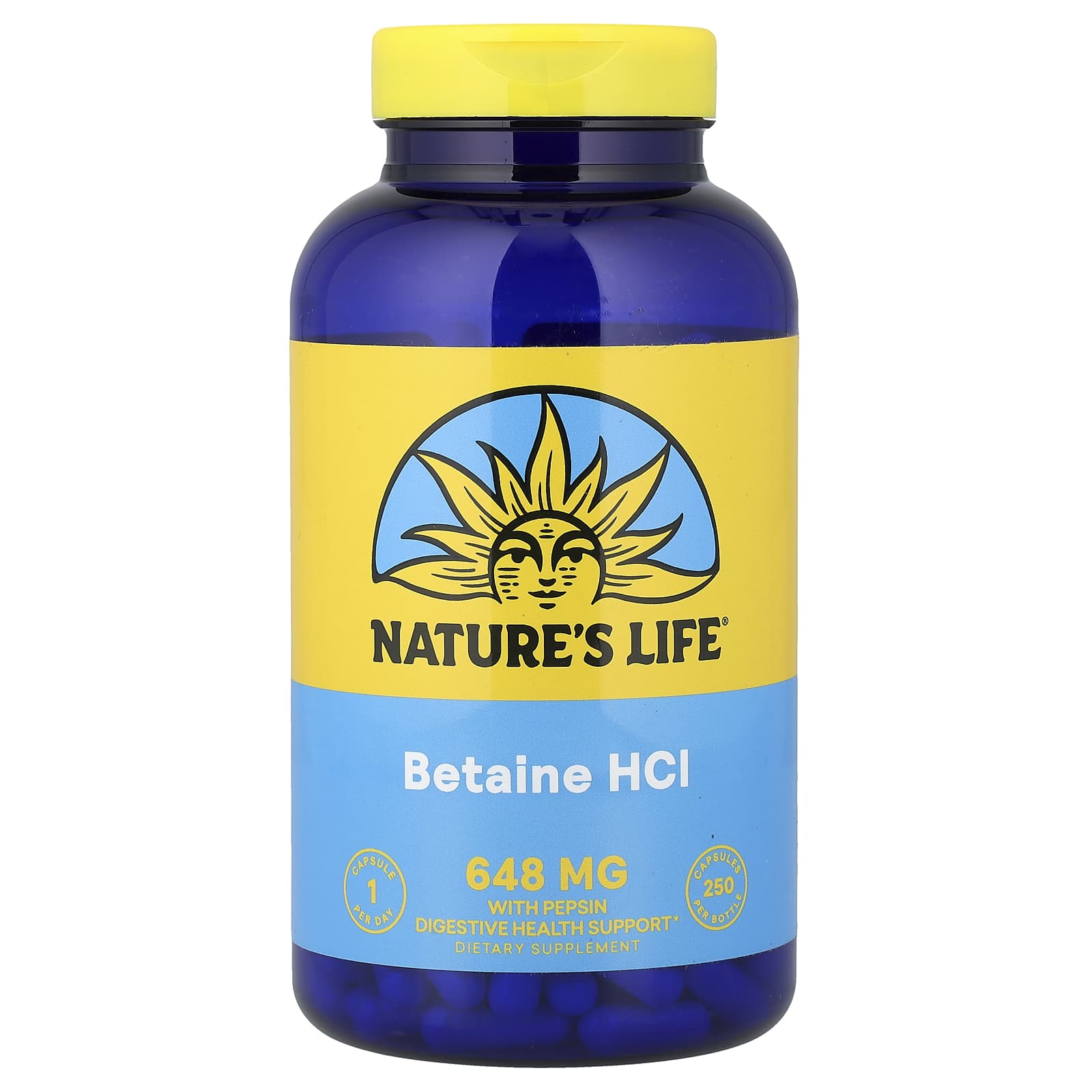 Nature's Life Betaine HCl – 250 gélules — Tunisie