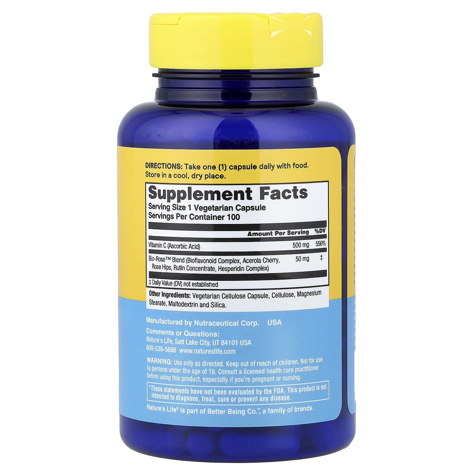 Nature's Life Fortifying Vitamin C – 100 gélules — photo 2 sur 2
