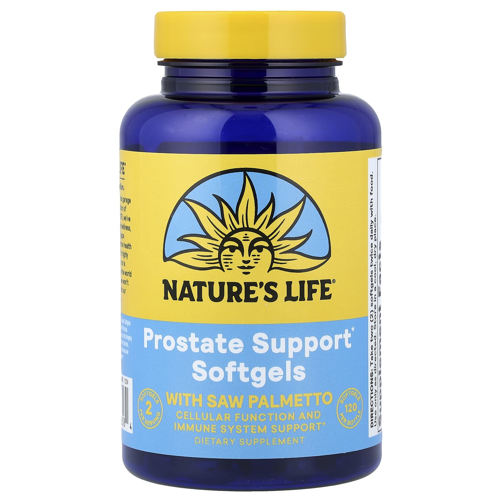 Nature's Life Prostate Support with Saw Palmetto – 120 capsules molles — Tunisie