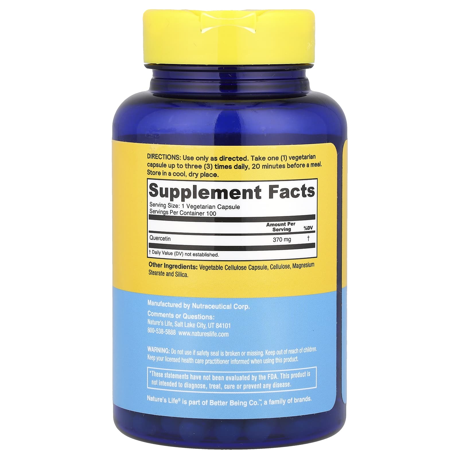 Nature's Life Fortifying Quercetin – 100 gélules — photo 2 sur 2