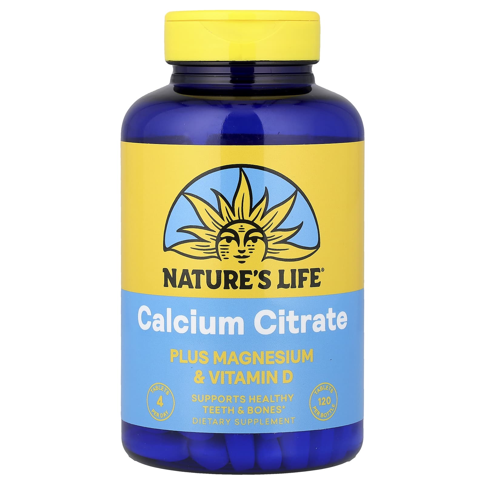 Nature's Life Calcium Citrate, Plus Magnesium & Vitamin D – 120 comprimés — Tunisie