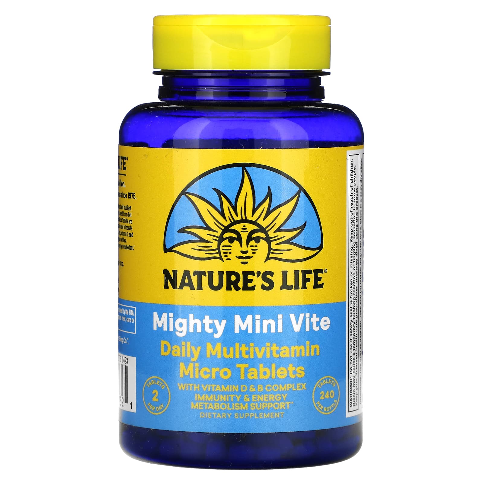 Nature's Life Mighty Mini Vite, Daily Multivitamin, 240 Micro Tablets — Tunisie