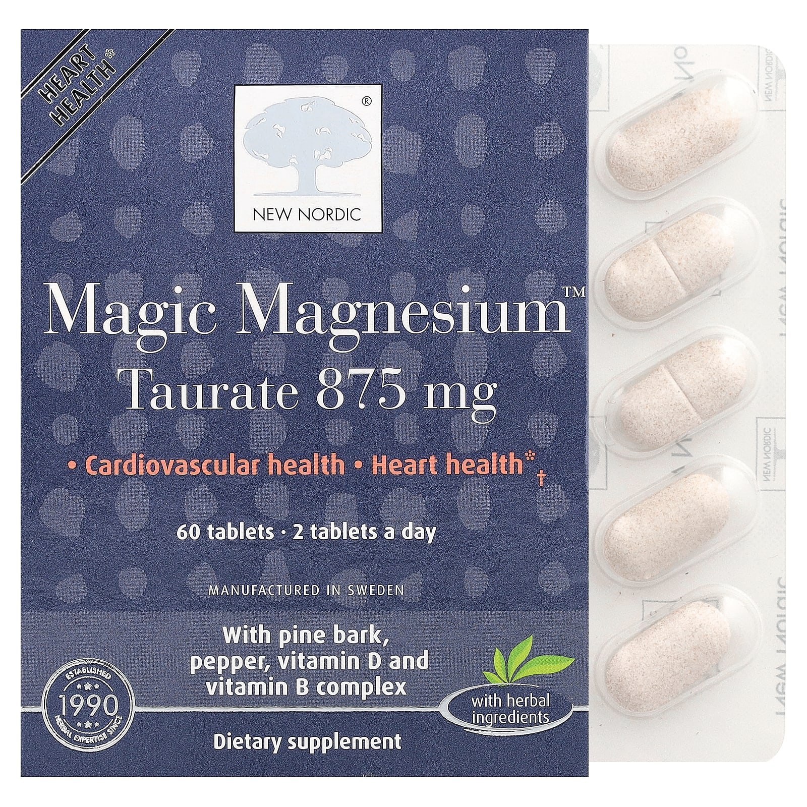 New Nordic Magic Magnesium Taurate – 60 comprimés — Tunisie