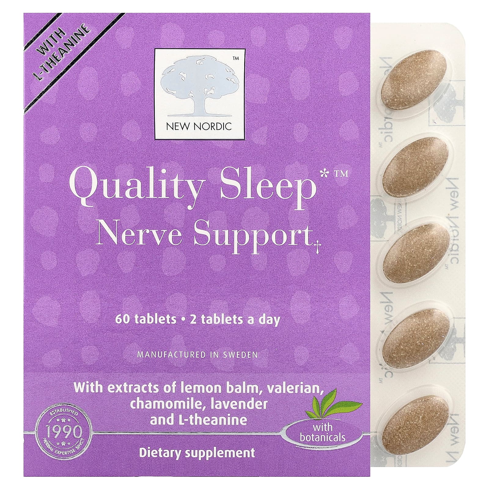 New Nordic Quality Sleep Nerve Support – 60 comprimés — Tunisie