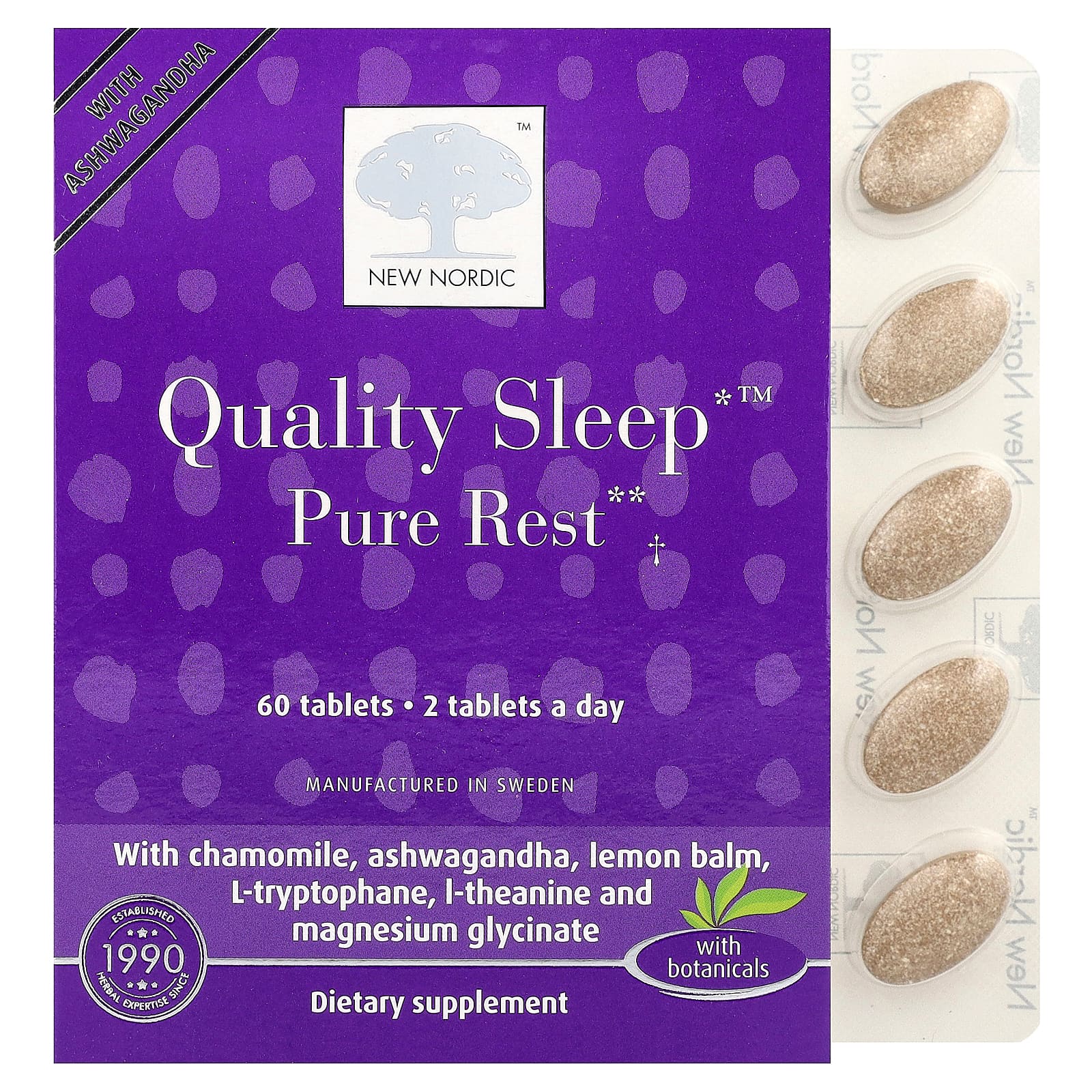 New Nordic Quality Sleep Pure Rest – 60 comprimés — Tunisie