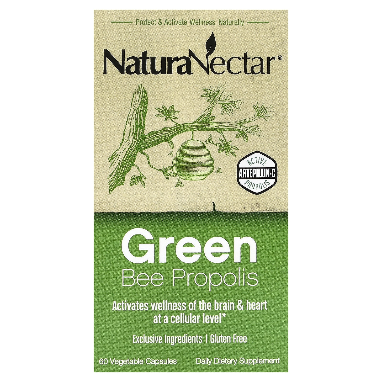 NaturaNectar Green Bee Propolis, 60 Vegetable Capsules — Tunisie