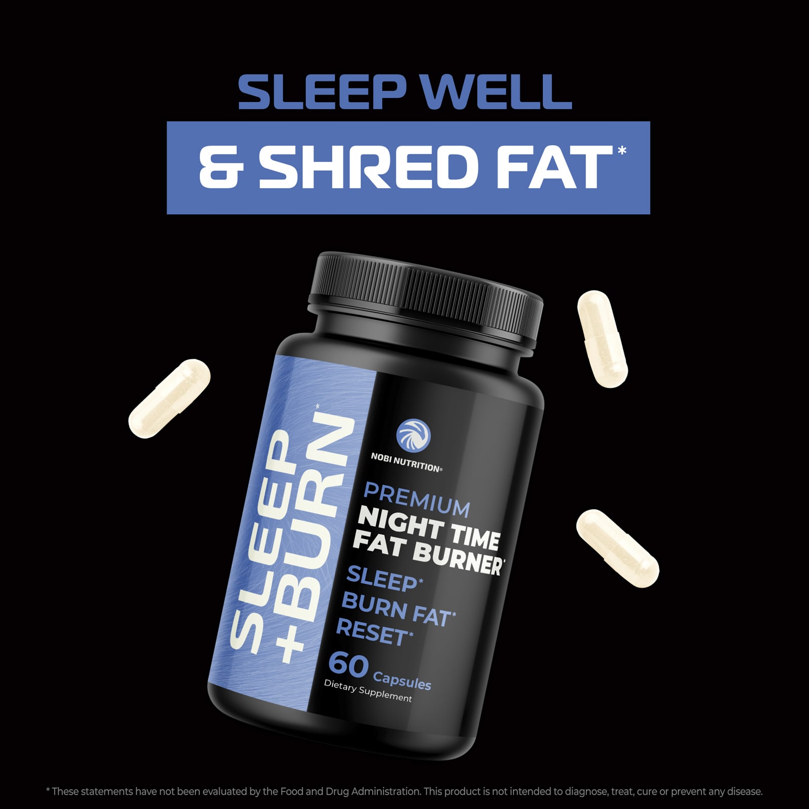 Nobi Nutrition Premium Night Time Fat Burner – 60 gélules — étiquette 7