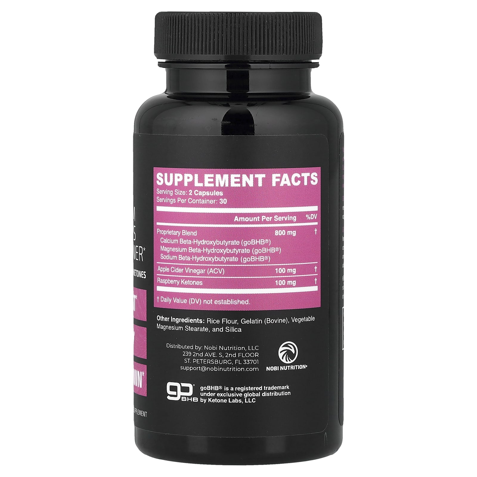 Nobi Nutrition Premium Women's Fat Burner with Raspberry Ketones – Premium Women's Fat Burner with Raspberry Ketones – 60 gélules — photo 2 sur 2