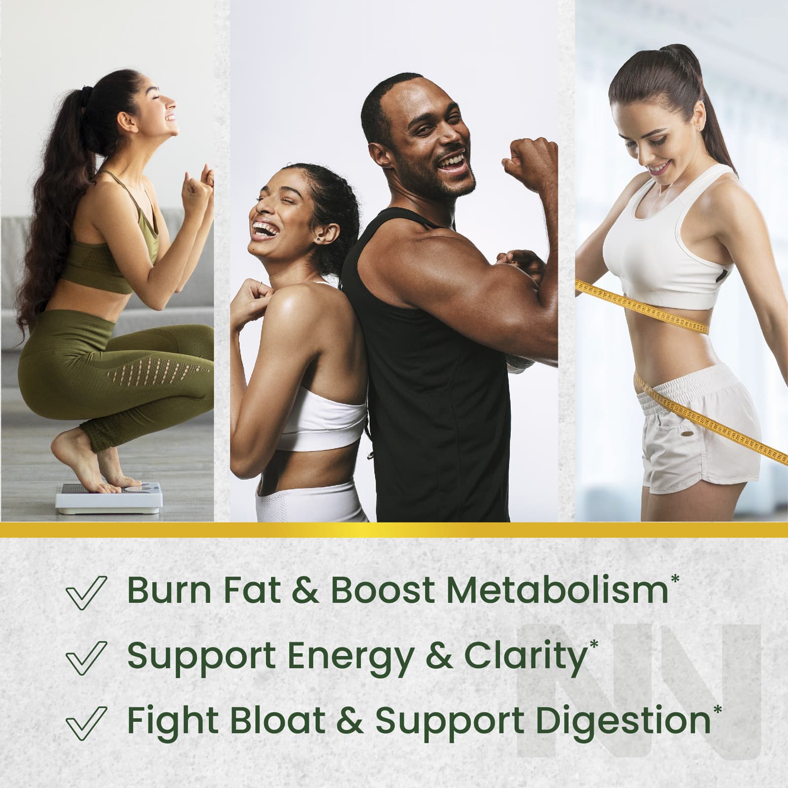 Nobi Nutrition Green Tea Fat Burner Gummies, Metabolism Support, 60 Pectin-Based Gummies — étiquette 1