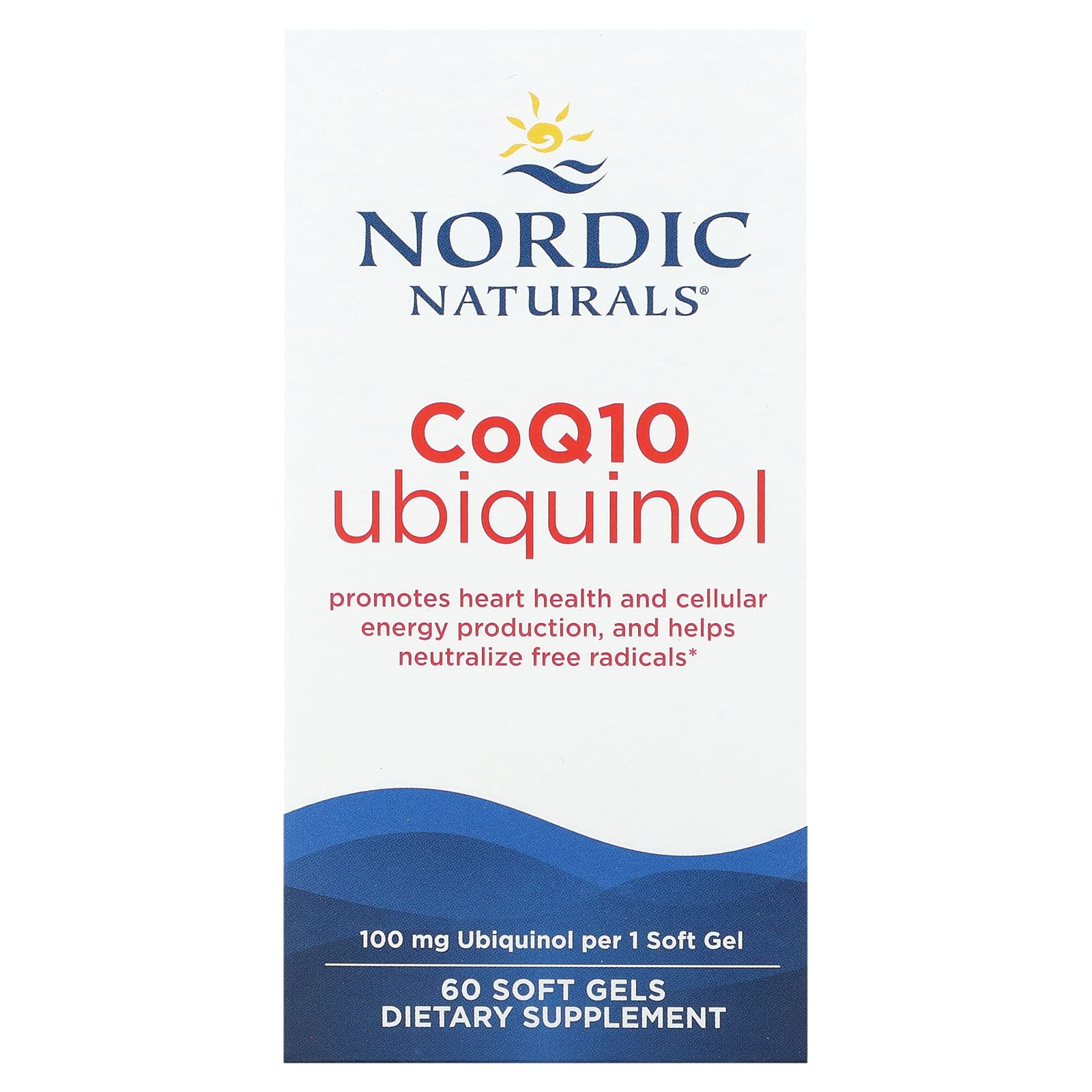 Nordic Naturals CoQ10 Ubiquinol – 60 capsules molles — Tunisie