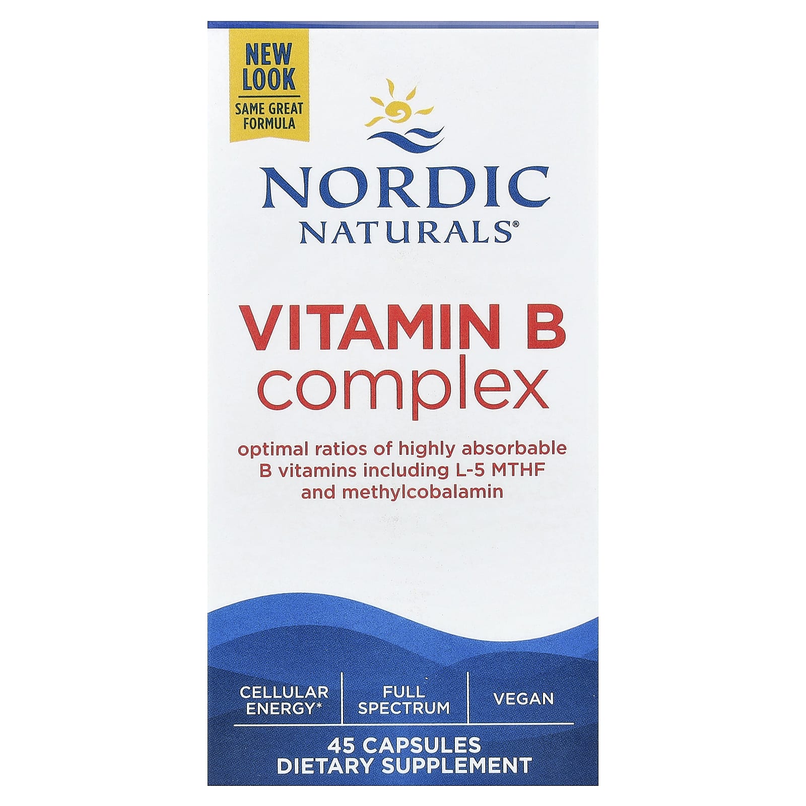 Nordic Naturals Vitamin B Complex – 45 gélules — Tunisie