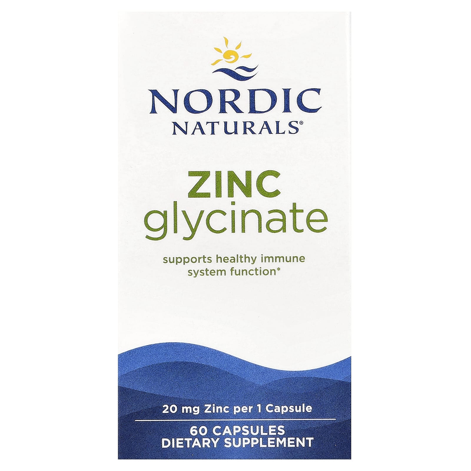 Nordic Naturals Zinc Glycinate – 60 gélules — Tunisie