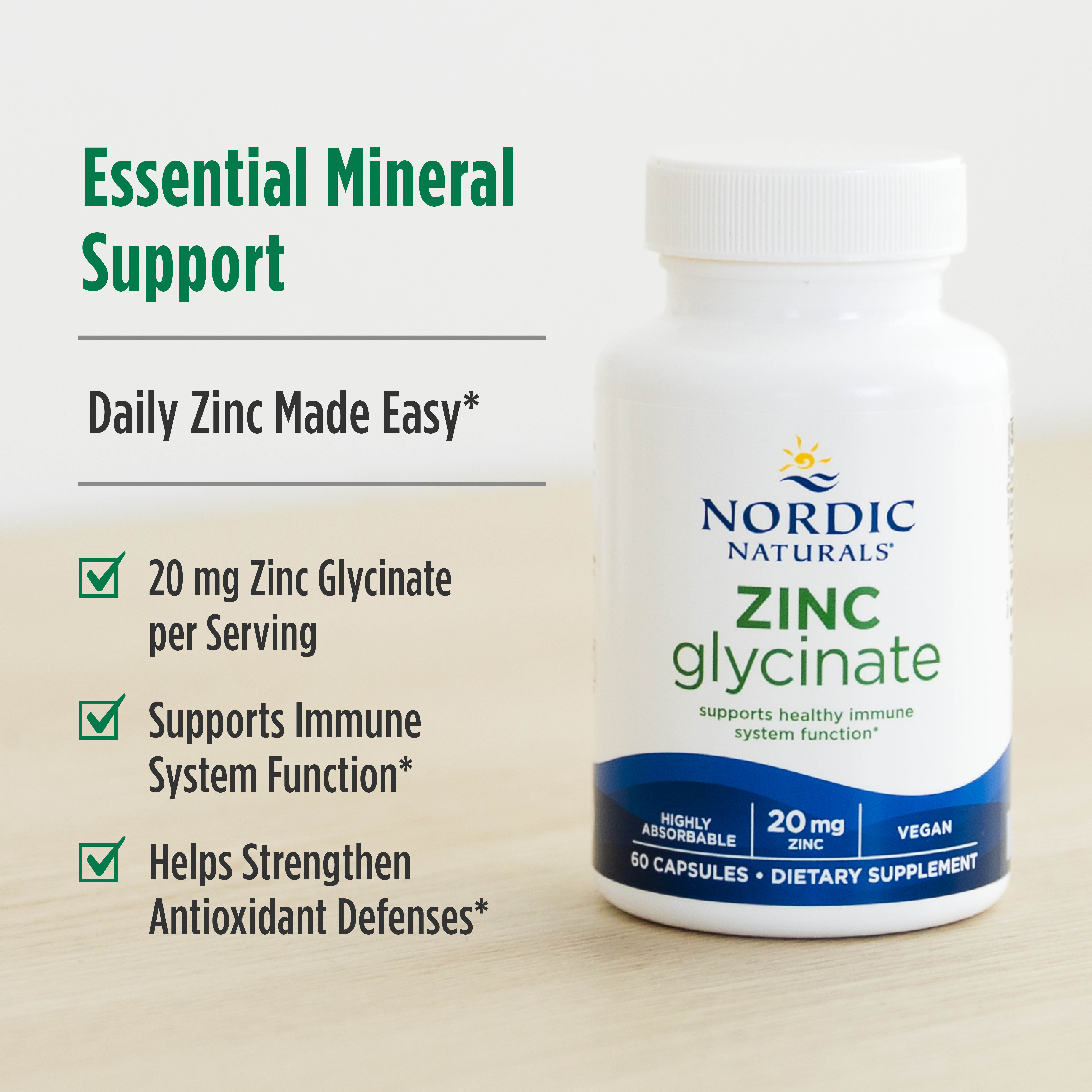 Nordic Naturals Zinc Glycinate – 60 gélules — étiquette 2