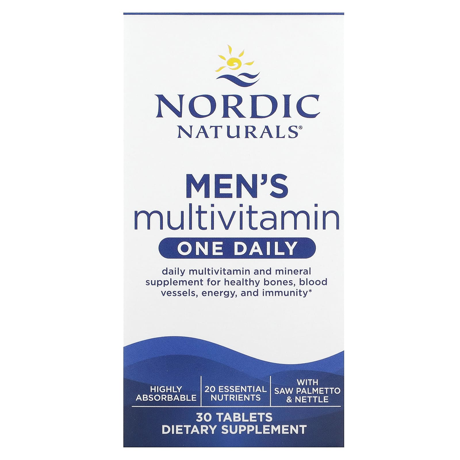 Nordic Naturals Men's Multivitamin, One Daily – 30 comprimés — Tunisie