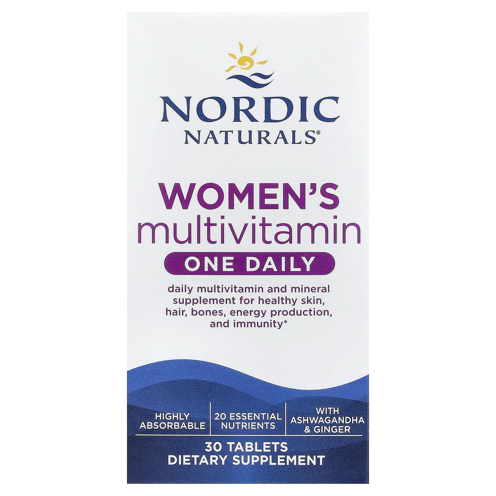 Nordic Naturals Women's Multivitamin, One Daily – 30 comprimés — Tunisie