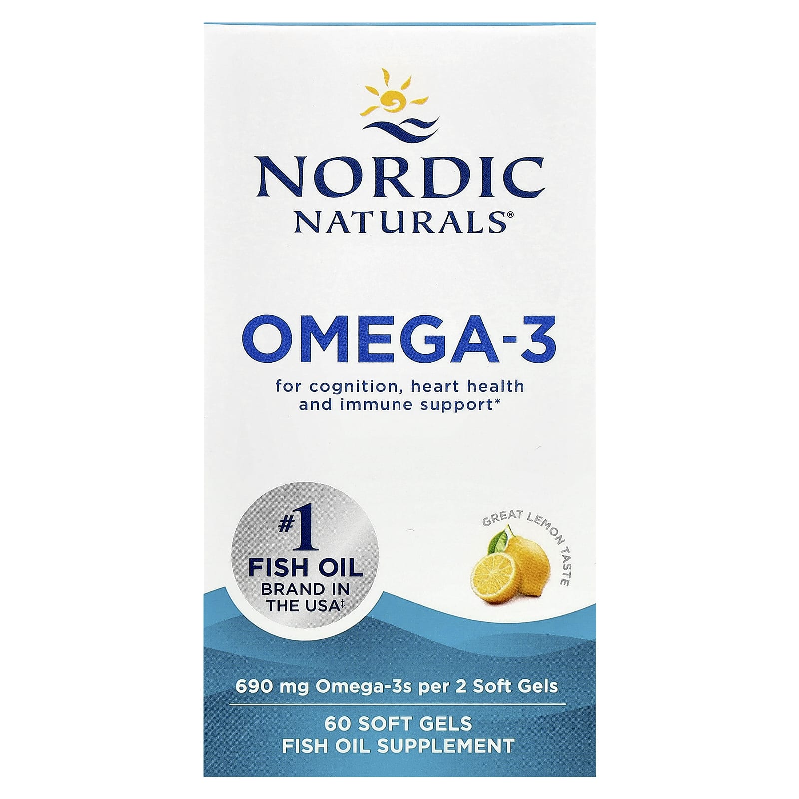 Nordic Naturals Omega-3 – Lemon – 60 capsules molles — Tunisie