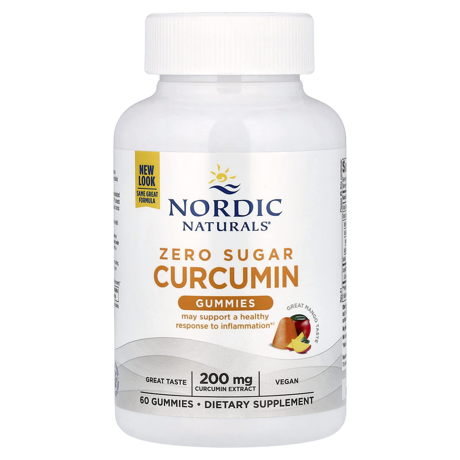Nordic Naturals Zero Sugar Curcumin Gummies – Mango – 60 gommes — Tunisie