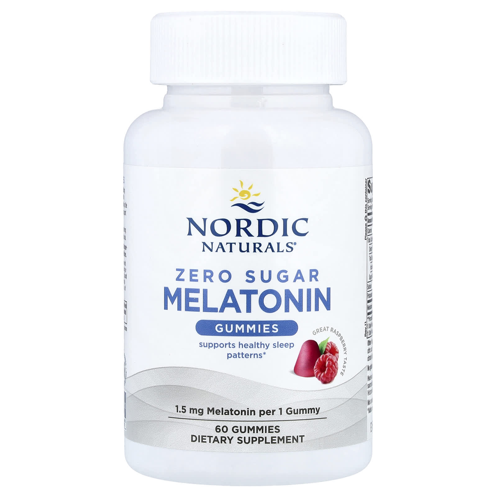 Nordic Naturals Zero Sugar Melatonin Gummies – Raspberry – 60 gommes — Tunisie