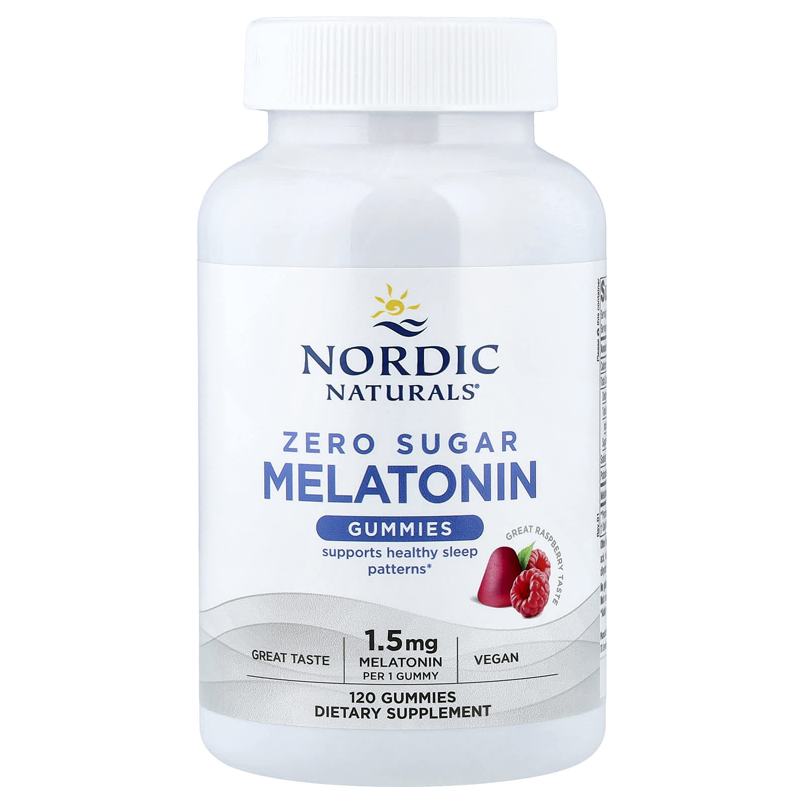 Nordic Naturals Zero Sugar Melatonin Gummies – Raspberry – 120 gommes — Tunisie
