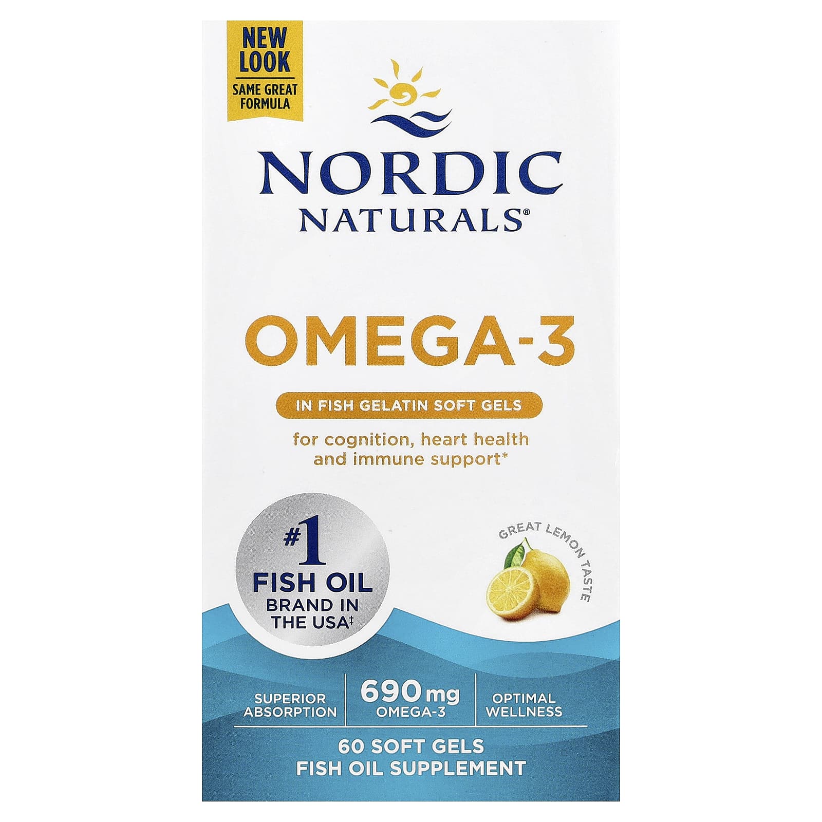 Nordic Naturals Omega-3 – Lemon – 60 capsules molles — Tunisie